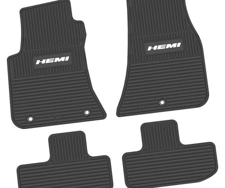 FlexTread 11-24 Dodge Challenger RWD Floor Mats (4pc) w/ HEMI Logo - Black / NGCV53042