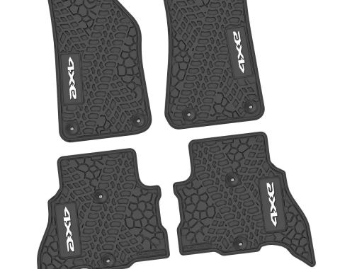FlexTread 21-24 Jeep 4xe Floor Mats (4pc) w/ 4xe Logo NGTT46025
