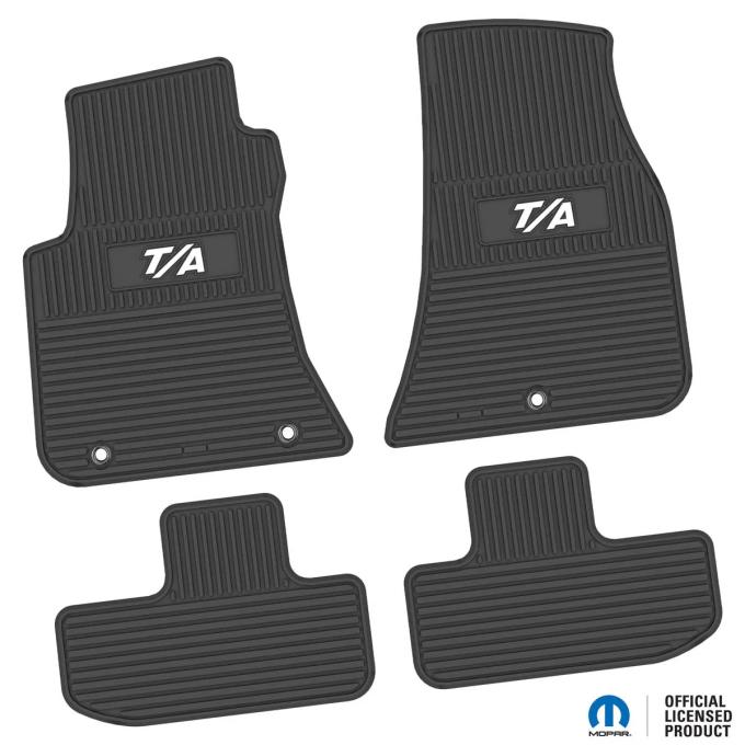 FlexTread 11-24 Dodge Challenger RWD Floor Mats (4pc) w/ T/A Logo - Black / NGCV53034