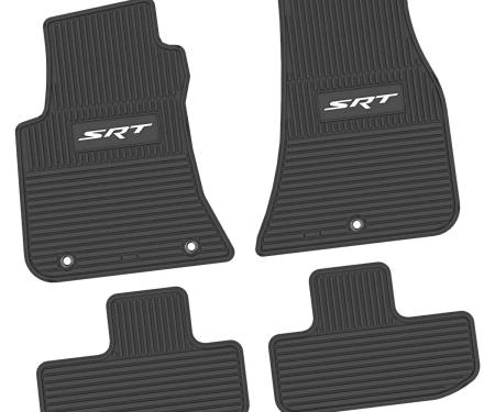 FlexTread 11-24 Dodge Challenger RWD Floor Mats (4pc) w/ SRT Logo - Black / NGCV53035