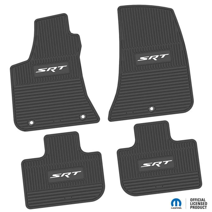FlexTread 11-23 Dodge Charger RWD Floor Mats (4pc) w/ SRT Logo - Black / NGCV55035