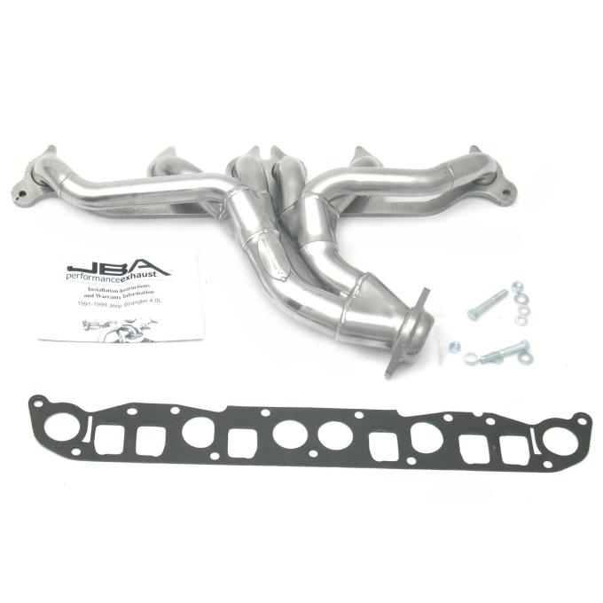 JBA Performance Exhaust 91-99 JEEP Cat4Ward&reg; 4.0L Silver Ctd 1526SJS