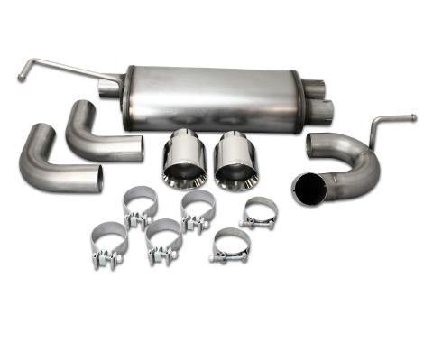 JBA Performance Exhaust 2007-18 Jeep Wrangler JK 2.0L/3.6L/3.8L 2.5" Stainless Steel Dual Axle Back Exhaust System 30-1545