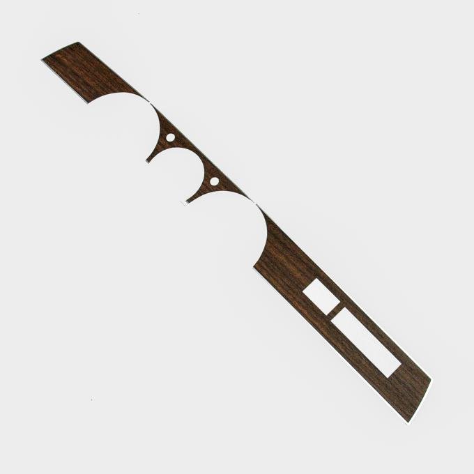 Detroit Muscle Technologies Mopar A Body 70-71 Dart, Demon, Duster Rallye Dash Overlay - WALNUT Vinyl on Aluminum Look Plastic Backing AXX7071OL40-WALNUT