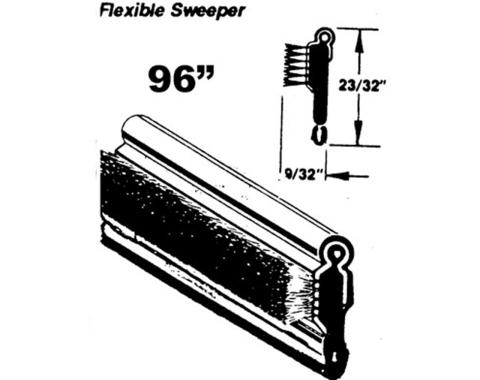 Metro Moulded Parts 1949-1958 Chrysler / Plymouth / DeSoto / Packard / Dodge / Willys Flexible Window Sweeper. Made with Stainless Steel Bead WC 4-96