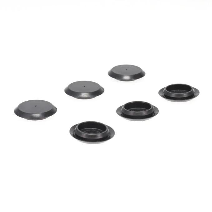 AMD Vent Window Screw Access Hole Black Plastic Plugs, Pair, 68-72 Dodge Plymouth A-Body 66-70 B-Body F-953