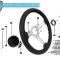Auto Pro USA VSW Hub Adapter Filler Plate, Silver, Pairs With VSW OE Series Hub Adapter Or OE Number 3930062 And 3937896 SWASPACERSIL