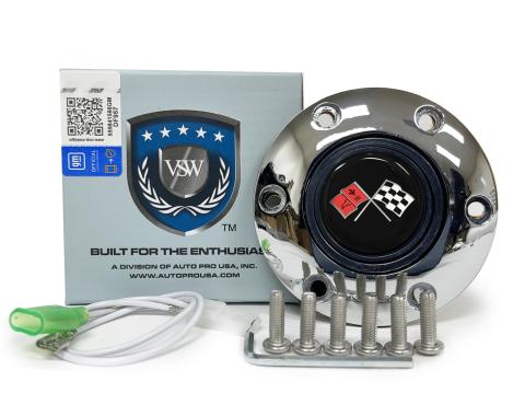 Auto Pro USA VSW 6-Bolt Steering Wheel Horn Button STE1013CHR