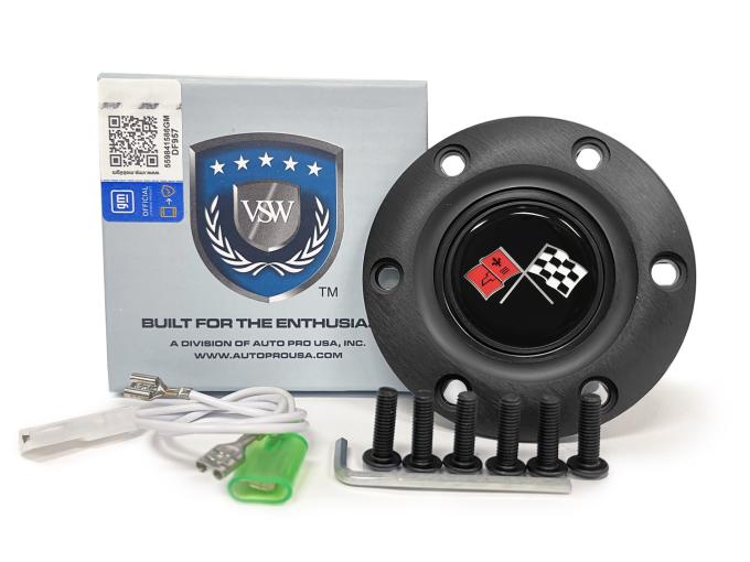 Auto Pro USA VSW 6-Bolt Steering Wheel Horn Button STE1013BLK
