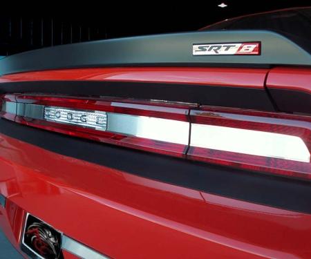 American Car Craft 2008-2014 Challenger 5.7L/SRT8 - Tail Light Insert Trim Plate, Brushed Stainless Steel 152006