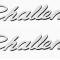 American Car Craft Challenger - 'Challenger' Script Style Side Fender Emblem Badge 2Pc, Stainless Steel, Choose Finish 152047-P | Polished