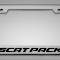 American Car Craft Custom License Plate Frame with "SCAT PACK" Lettering, Choose Vinyl or LED Color 152034
