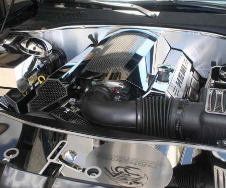 American Car Craft 2009-2023 Challenger 5.7L - Plenum Cover, Stainless Steel (Solid) 153045