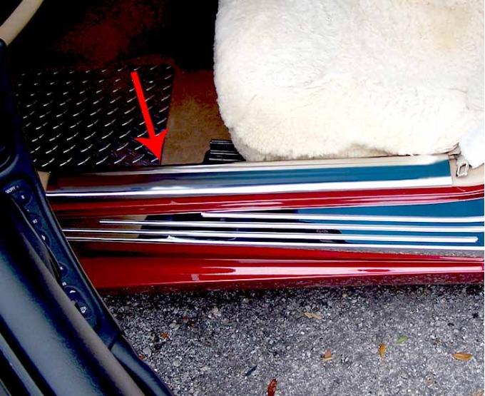 American Car Craft 1997-2004 C5 Corvette - Inner Door Sills 2Pc, Polished Stainless Steel 031014