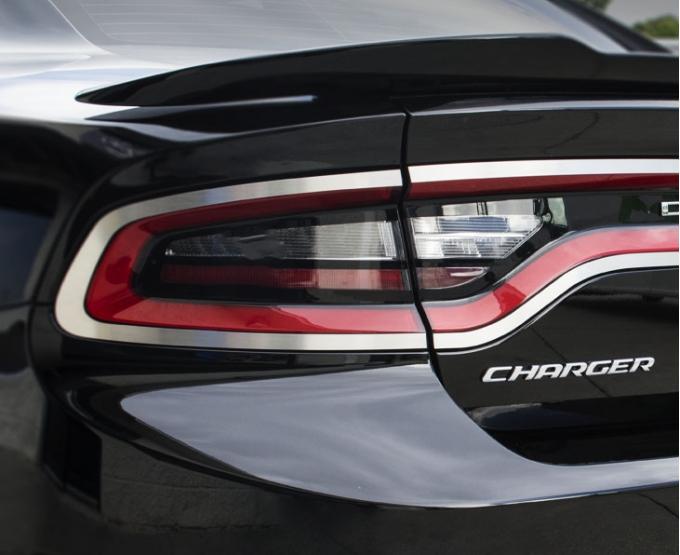 American Car Craft 2015-2018 Dodge Charger - Taillight Trim 4Pc, Stainless Steel (Polished) 332008