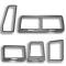 American Car Craft 2008-2014 Challenger - A/C Vent Trim 5Pc, Brushed Stainless Steel 151004