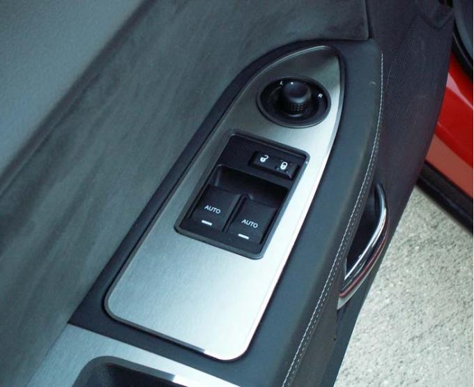 American Car Craft 2008-2014 Challenger 5.7/SRT8 - Door Arm Control Trim 2Pc, Brushed Stainless Steel 151002