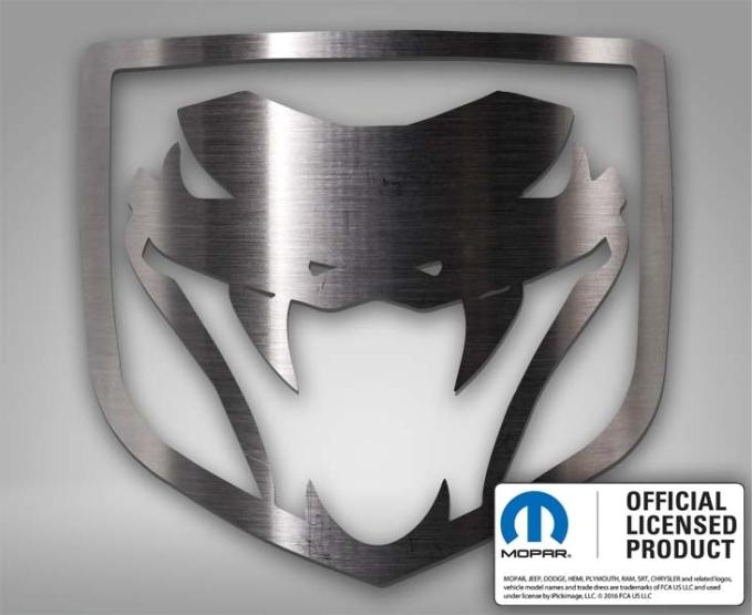 American Car Craft 2003-2010 Dodge Viper - VIPER Fangs Emblem 1Pc, Polished Stainless Steel 972038