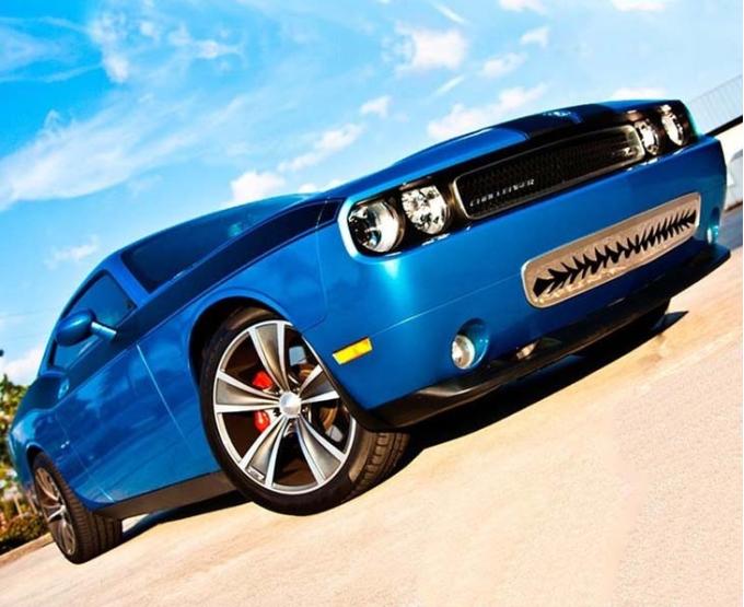 American Car Craft 2011-2014 Challenger 5.7L/SRT8 - Lower Front 'Shark Tooth' Grille (11-14), Polished Stainless Steel 152011