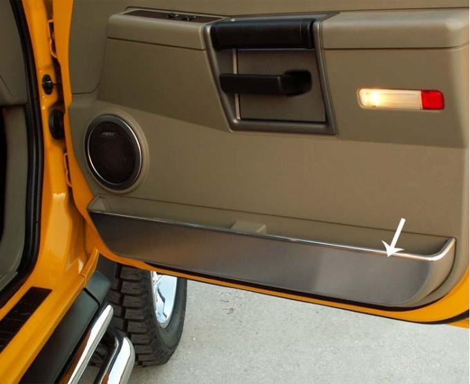 American Car Craft 2003-2007 Hummer H2 - Door Guards Front 2Pc, Brushed Stainless Steel 491005