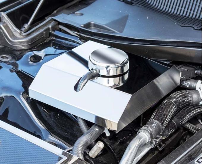 American Car Craft 2015-2023 Dodge Hellcat - Supercharger Coolant Tank Cover with Chrome Cap, Polished Stainless Steel (Charger Hellcat) 333029