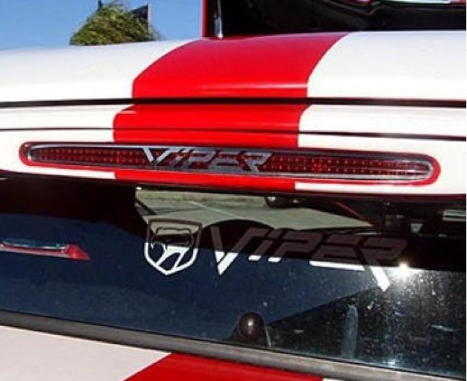 American Car Craft 1992-2002 Dodge Viper - 3rd Brake Light Trim with 'VIPER' Script, Polished Stainless Steel 962019