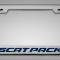 American Car Craft Custom License Plate Frame with "SCAT PACK" Lettering, Choose Vinyl or LED Color 152034