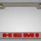 American Car Craft Custom HEMI License Plate Frame, Stainless Steel, Choose Vinyl or LED Color 152024