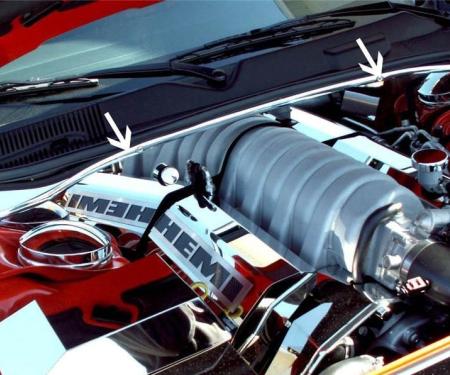 American Car Craft 2005-2010 Chrysler 300/Dodge Charger/Magnum SRT8 - False Firewall, Polished Stainless Steel 303012