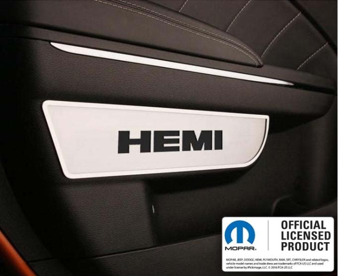 American Car Craft 2011-2013 Charger/Chrysler 300 - Front Door Badges with HEMI cut-out 2Pc, Brushed Stainless Steel 331007