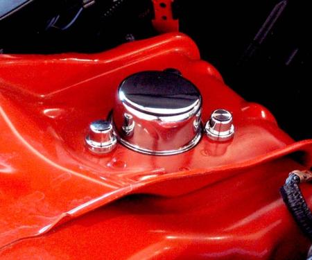 American Car Craft 2005-2010 Chrysler 300/Dodge Charger/Magnum 3.5/5.7/6.1L - Shock Tower Cap Set 8Pc, Classic Chrome 303015