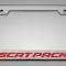 American Car Craft Custom License Plate Frame with "SCAT PACK" Lettering, Choose Vinyl or LED Color 152034