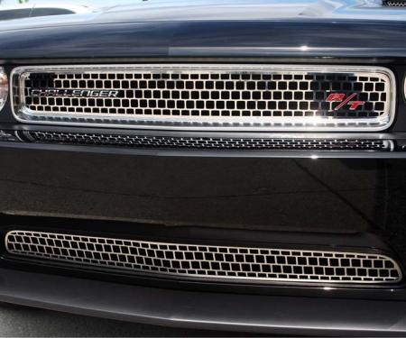 American Car Craft 2011-2014 Challenger - Lower Grille Overlay, Brushed Stainless Steel 152016