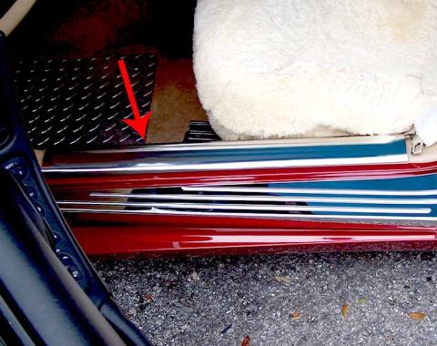 American Car Craft 1997-2004 C5 Corvette - Inner Door Sills 2Pc, Polished Stainless Steel 031014