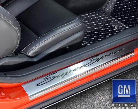American Car Craft 2010-2015 Camaro SS - Outer Door Sills with Super Sport Lettering 2Pc, Stainless Steel 101001