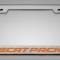 American Car Craft Custom License Plate Frame with "SCAT PACK" Lettering, Choose Vinyl or LED Color 152034