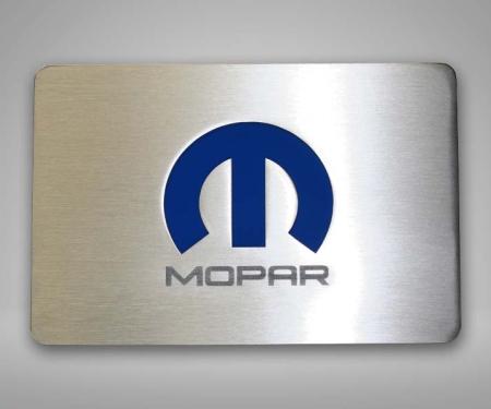 American Car Craft 2008-2023 Challenger/2005-2015 Charger - Fuse Box Cover Plate with MOPAR M Logo, Brushed Stainless Steel 153033