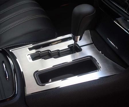American Car Craft 2011-2013 Chrysler 300 - Shifter Plate Brushed with Trim Ring 4Pc, Polished Stainless 331020
