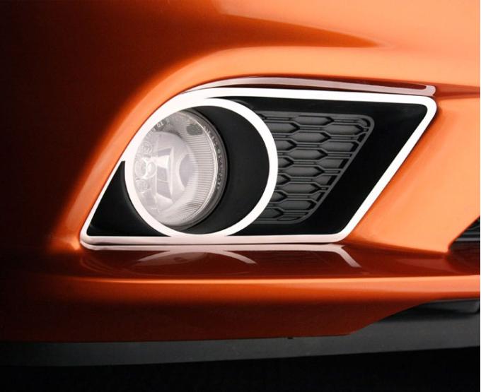 American Car Craft 2011-2013 Dodge Charger - Fog Light Trim Rings 2Pc, Polished Stainless Steel 332002