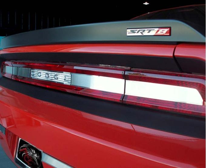 American Car Craft 2008-2014 Challenger 5.7L/SRT8 - Tail Light Insert Trim Plate, Brushed Stainless Steel 152006