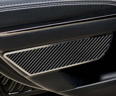 American Car Craft 2011-2018 Dodge Charger - Carbon Fiber Rear Door Badges, Carbon Fiber/Stainless Steel 331049