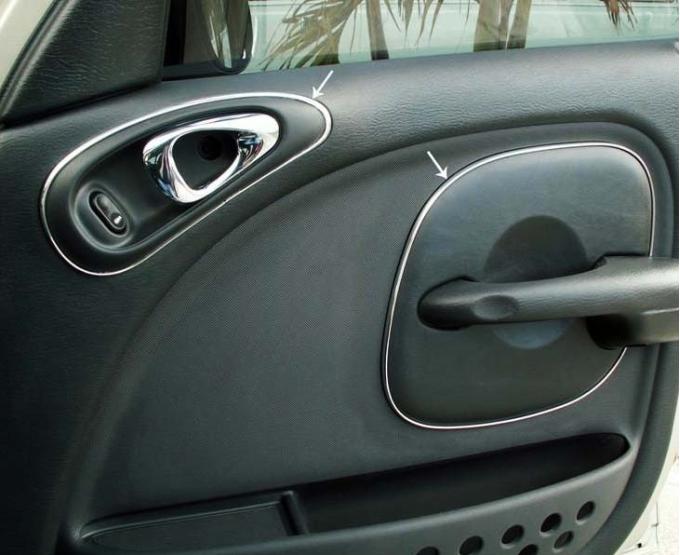American Car Craft 2001-2005 PT Cruiser - Door Trim Kit 8Pc, Chrome Vinyl 711032