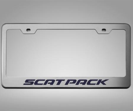 American Car Craft Custom License Plate Frame with "SCAT PACK" Lettering, Choose Vinyl or LED Color 152034