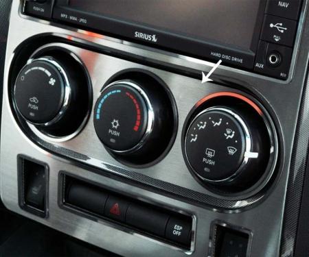 American Car Craft 2008-2014 Challenger - A/C Control Trim Plate, Brushed Stainless Steel 151018