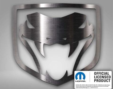 American Car Craft 2003-2010 Dodge Viper - VIPER Fangs Emblem 1Pc, Polished Stainless Steel 972038