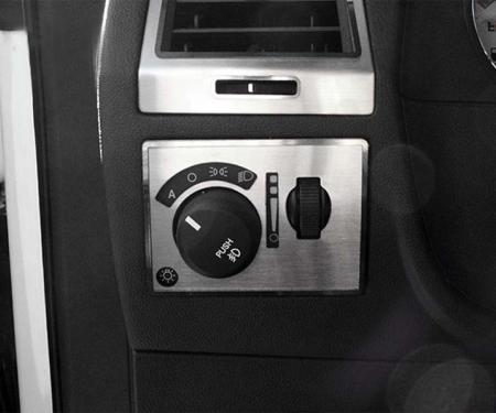 American Car Craft 2008-2014 Challenger 5.7/SRT8 - Light Control Trim Plate with Auto Fog Light, Brushed Stainless Steel 151005