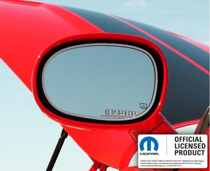 American Car Craft 2008-2019 Challenger - Side Mirror Trim 425HP 2Pc, Brushed Stainless Steel 151015