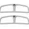 American Car Craft 2003-2010 Dodge Viper - Sport Seat Trim Plates with Viper Head Logo 2Pc, Stainless Steel 971011