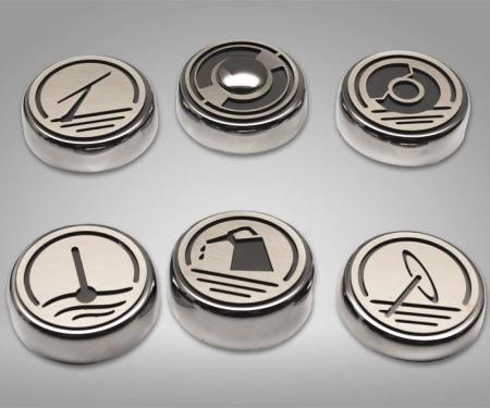 American Car Craft 1997-2004 C5 Corvette - Executive Series Fluid Cap Cover Set 6Pc, Manual Transmission 033082