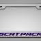 American Car Craft Custom License Plate Frame with "SCAT PACK" Lettering, Choose Vinyl or LED Color 152034